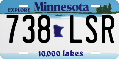 MN license plate 738LSR