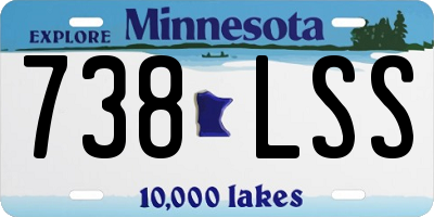 MN license plate 738LSS