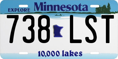 MN license plate 738LST