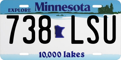 MN license plate 738LSU