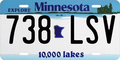 MN license plate 738LSV