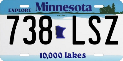 MN license plate 738LSZ