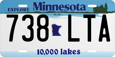 MN license plate 738LTA