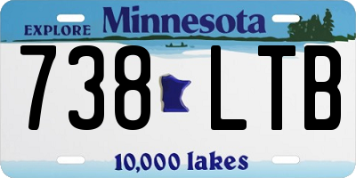 MN license plate 738LTB