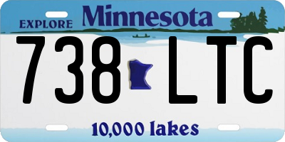 MN license plate 738LTC