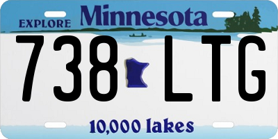 MN license plate 738LTG