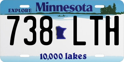 MN license plate 738LTH