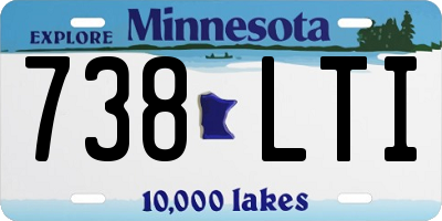 MN license plate 738LTI