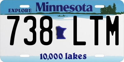 MN license plate 738LTM