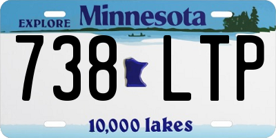 MN license plate 738LTP