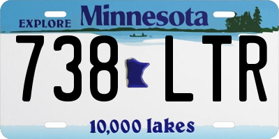 MN license plate 738LTR