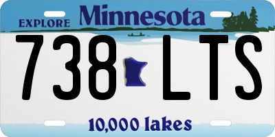 MN license plate 738LTS