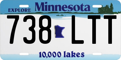 MN license plate 738LTT