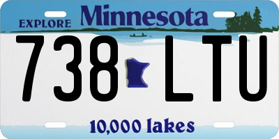 MN license plate 738LTU