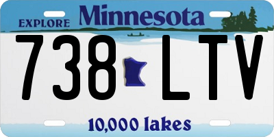 MN license plate 738LTV