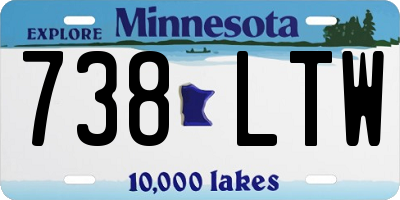 MN license plate 738LTW