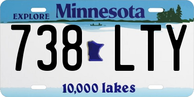 MN license plate 738LTY