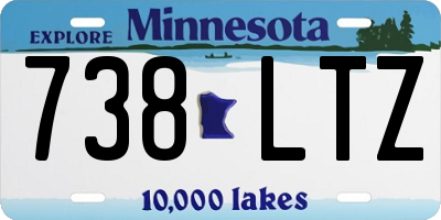 MN license plate 738LTZ