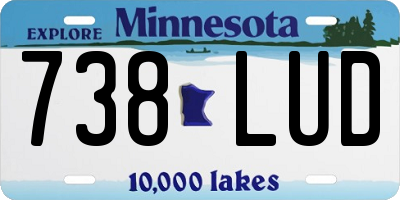 MN license plate 738LUD