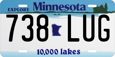 MN license plate 738LUG