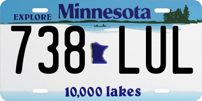 MN license plate 738LUL