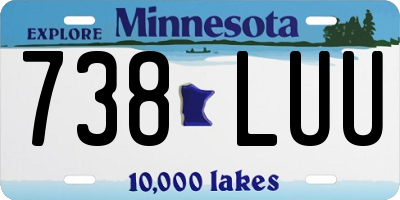 MN license plate 738LUU