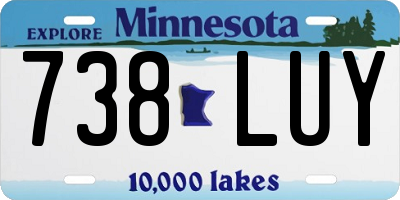 MN license plate 738LUY