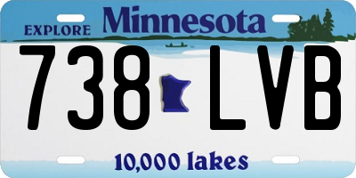 MN license plate 738LVB