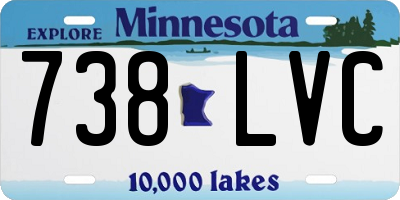 MN license plate 738LVC