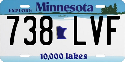 MN license plate 738LVF