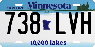 MN license plate 738LVH