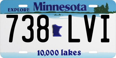 MN license plate 738LVI