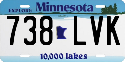 MN license plate 738LVK