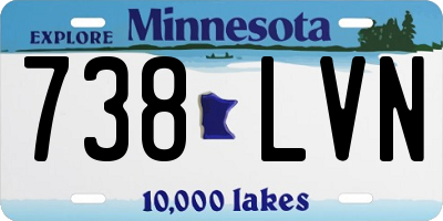 MN license plate 738LVN