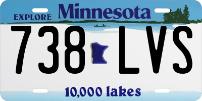 MN license plate 738LVS