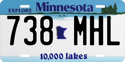 MN license plate 738MHL