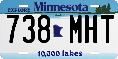 MN license plate 738MHT