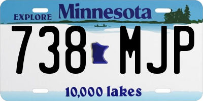 MN license plate 738MJP