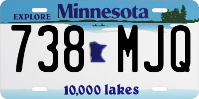 MN license plate 738MJQ