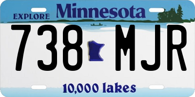 MN license plate 738MJR