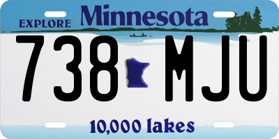 MN license plate 738MJU