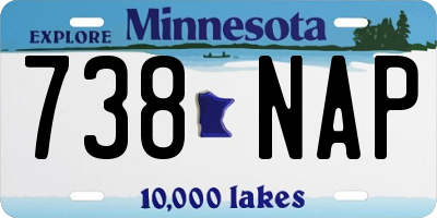 MN license plate 738NAP