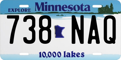 MN license plate 738NAQ