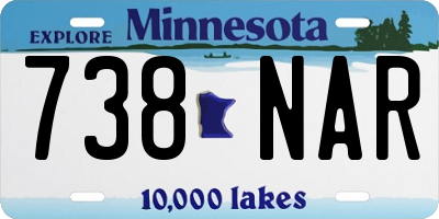 MN license plate 738NAR