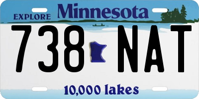 MN license plate 738NAT