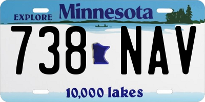 MN license plate 738NAV