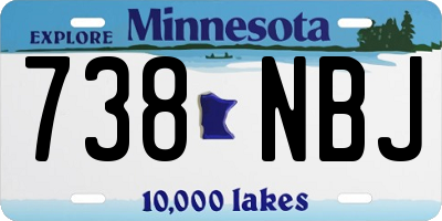MN license plate 738NBJ