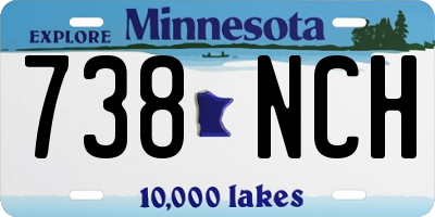 MN license plate 738NCH