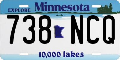 MN license plate 738NCQ