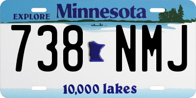 MN license plate 738NMJ